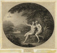 Adam and Eve in Paradise, n.d. Creators: Francesco Bartolozzi, Benjamin Thomas Pouncy, William Byrne.