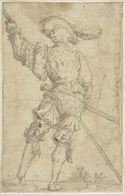 Warrior Seen From the Back, n.d. Creators: Filippo Napoletano, Pellegrino Tibaldi.