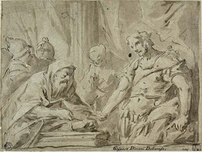 David Receiving the Hallowed Bread from Alchimelek, 1725/34. Creator: Gaspare Diziani.