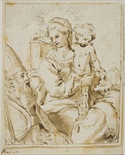 Madonna and Child with Two Male Saints, n.d. Creator: Giacomo Bambini.