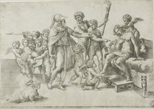 Alexander and Roxana, 16th century. Creator: Giovanni Jacopo Caraglio.