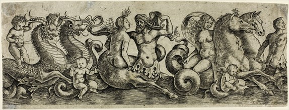 Frieze with Tritons and Nymphs, 1515/20. Creator: Girolamo Mocetto.