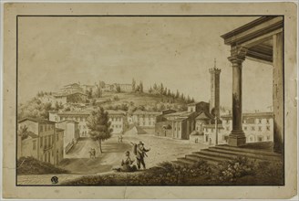 View of Piazza in Fiesole, n.d. Creator: Giuseppe Gherardi.