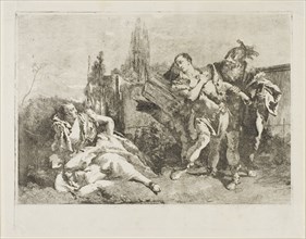 Rinaldo Leaving Armida, 1751-53. Creator: Lorenzo Tiepolo.