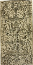 Panel of Ornament with a Birdcage, c.1507. Creator: Nicoletto da Modena.