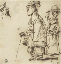 Three Male Caricatures, n.d. Creators: Pier Francesco Mola, Angelo de Rossi.