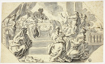 Judgement of Solomon, n.d. Creator: School of Francesco Solimena Italian, 1657-1748.