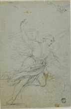 Angel Annunciate (recto); Samson and the Lion (verso), n.d. Creator: School of Guido Reni Italian, 1575-1642.