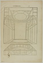Architectural Drawing from Le livre d' Architecture, plate 68 from Woodcuts from Books..., 1937. Creator: Sebastiano Serlio.
