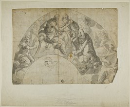 Spandrel Design for Coronation of Virgin, n.d. Creators: Unknown, Pietro da Cortona, Ventura Salimbeni.