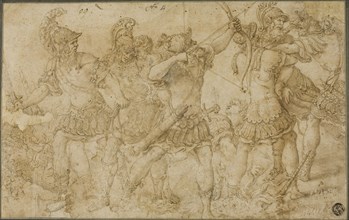 Fighting Warriors, c.1540. Creator: Unknown.