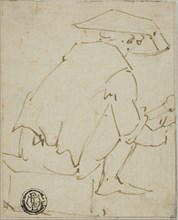 Seated Man Seen from the Back, 17th century. Creator: Unknown.