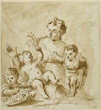 Charity with Mother (Mother with Three Infants), n.d. Creator: Unknown.