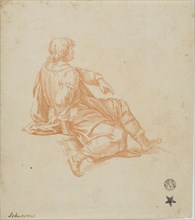 Seated Youth in Profile, 18th century. Creators: Unknown, Andrea Schiavone.