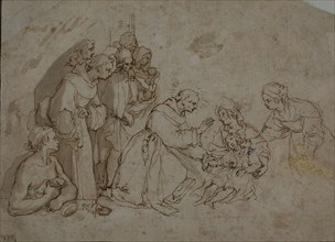 Study for Miracle of Saint Bernardino of Siena, c.1602. Creator: Ventura Salimbeni.
