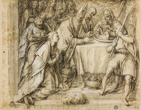 Circumcision of the Christ Child (recto); Marriage of the Virgin (verso), c.1577. Creator: Workshop of Paolo Caliari, called Veronese .