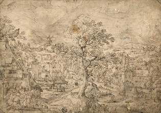Landscape with Abraham and Angels, 1567. Creator: Hans Bol.