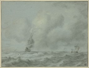 Boats on Ocean, n.d. Creator: Jan van Goyen.