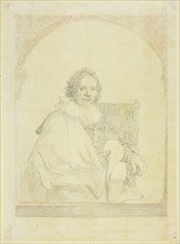 Study for Portrait of a Man in an Arm Chair, from Collection d'imitations de Dessins..., c.1821. Creator: Christian Josi.