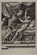 Tarquin and Lucretia, c.1571. Creator: Cornelis Cort.