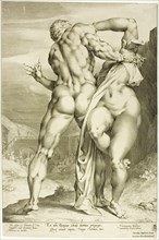 The Rape of a Sabine Woman, View from Behind, c.1598. Creator: Jan Muller.