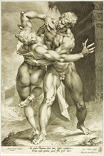 The Rape of a Sabine Woman, Frontal View, c.1598. Creator: Jan Muller.