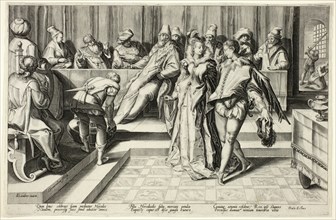 Salome Dancing Before Herod, c.1592. Creator: Jan Saenredam.