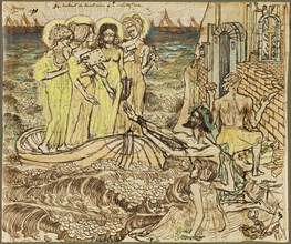 The Arrival of the Muses of Art at Architecture, 1890. Creator: Jan Toorop.