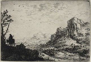 Landscape with a Man on a Mule, 1640-46. Creator: Herman Saftleven the Younger.