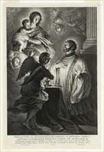 The Virgin and Child Appearing to Saint Francis Xavier, 1610/59. Creator: Schelte Adamsz Bolswert.