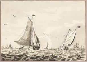 Sailboats on Sea, n.d. Creator: Unknown.