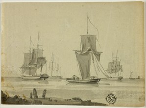 Boats at Sea, c.1800. Creator: Unknown.