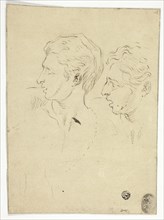 Sketch of Two Men Turning Left, n.d. Creator: Unknown.