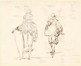Two Figures, One Dressed in French Louis XIII Style and the Other in Spanish..., n.d. Creator: Luis Paret y Alcazar.
