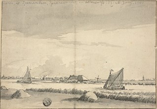 Sailboats on Canal near Spaarendam, 1751. Creators: Jan de Beyer, Pieter Molijn.