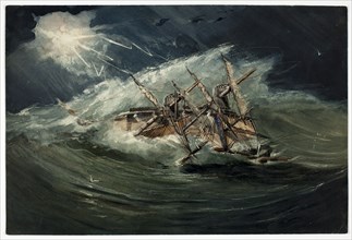 West India Hurricane, 1802-1899. Creators: Unknown, Francois Louis Thomas Francia.
