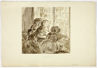 Children at Window, n.d. Creator: George Fennel Robson.