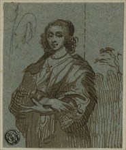 Woman Three-Quarter Length with Crossed Arms, 18th century. Creator: Unknown.