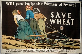Will You Help the Women of France?, 1917. Creator: Edward Penfield.