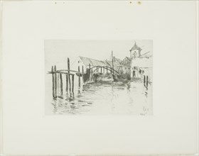 Dock at Newport, 1893. Creator: John Henry Twachtman.