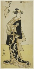 The Actor Yamashita Mangiku I as Lady Yuya (Yuya Gozen) (?) in the Play Heike Hyobanki..., c. 1789. Creator: Katsukawa Shunsen.