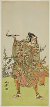 The Actor Ichikawa Danzaburo II as Usui no Sadamitsu (?) in the Play Edo Katagi Hikeya..., c. 1772. Creator: Shunsho.