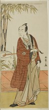 The Actor Matsumoto Koshiro IV as Honcho-maru Tsunagoro (?) in the Play Hono Nitta..., c. 1777. Creator: Shunsho.