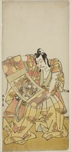 The Actor Nakamura Nakazo I as Soga no Goro Tokimune in the Play Kazoe Uta Ta Ue..., c. 1776. Creator: Shunsho.
