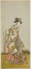 The Actor Nakamura Noshio I as Princess Usuyuki (Usuyuki Hime) in the play "Shin Usuyuki..., c.1774. Creator: Shunsho.