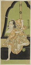The Actor Onoe Kikugoro I as Ukishima Danjo (?) in the Play Shinasadame Soma no Mombi..., c. 1770. Creator: Shunsho.