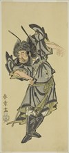 The Actor Ichikawa Danzo III as Shoki the Demon Queller in the Play Date Moyo Kumo ni..., c. 1768. Creator: Shunsho.