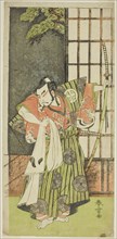 The Actor Otani Hiroji III as Kawazu no Saburo in the Play Myoto-giku Izu no Kisewata..., c. 1770. Creator: Shunsho.