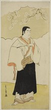 The Actor Ichikawa Monnosuke II as the Monk Renseibo in the Play Hatsumombi Kuruwa..., c. 1780. Creator: Shunsho.