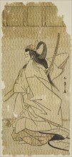 The Actor Onoe Matsusuke I as Prince Takanori in the play "Kaeribana Eiyu Taiheiki,"..., c. 1779. Creator: Shunsho.